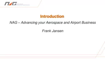 Introduction NAG  Advancing your Aerospace and Airport Business  Frank Jansen  Dutch Aviation