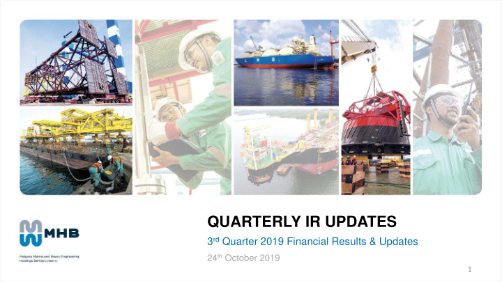 quarterly ir updates