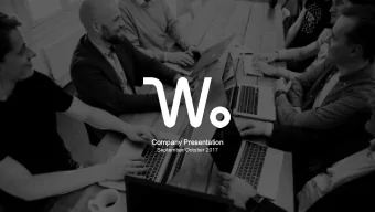 Company  y Presentation  tation  September/October 2017  1  Disclaimer  This presentation (the