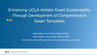 Enhancing UCLA Athletic Event Sustainability  Through Development of Comprehensive  Green Templates