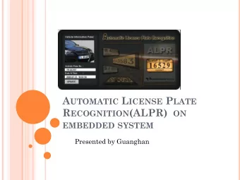 APPLICATIONS  1. Automatic toll collection  2. Traffic law enforcement  3. Parking lot access