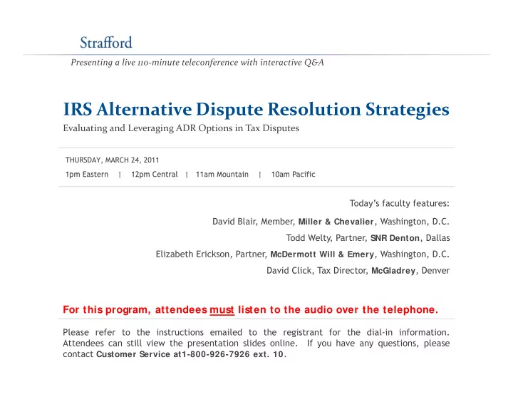 irs alternative dispute resolution strategies