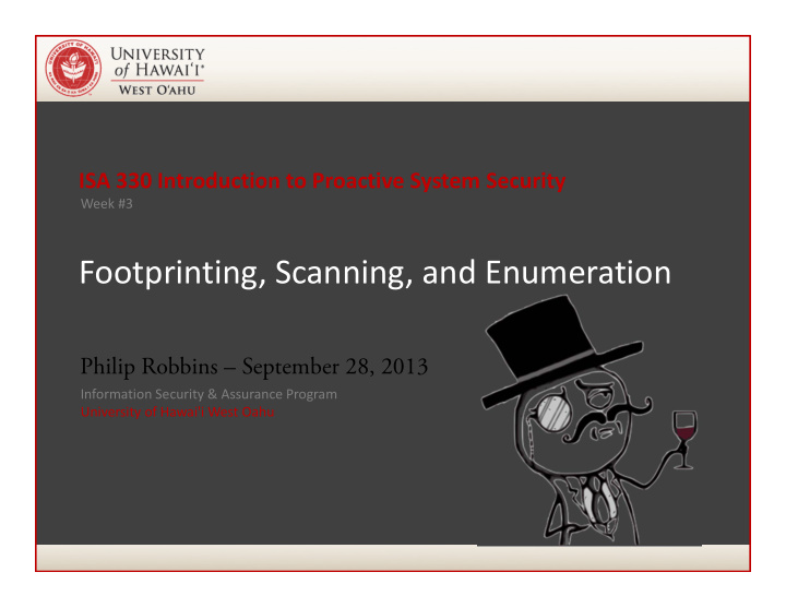 footprinting scanning and enumeration