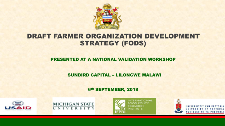 draft farmer organization development strategy fods