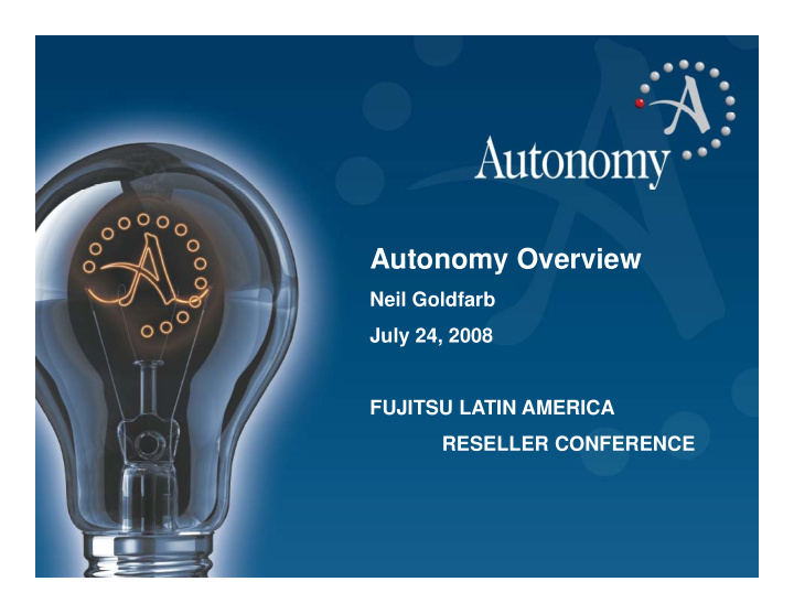 autonomy overview autonomy overview