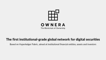 The first institutional-grade global network for digital securities  Based on Hyperledger Fabric,