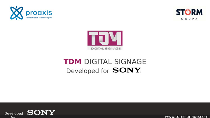 tdm digital signage