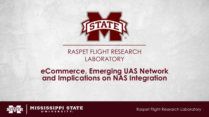 ecommerce emerging uas network and implications on nas