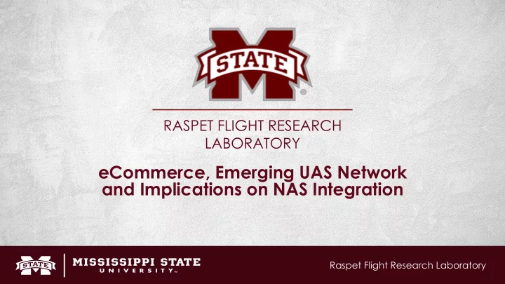 ecommerce emerging uas network and implications on nas