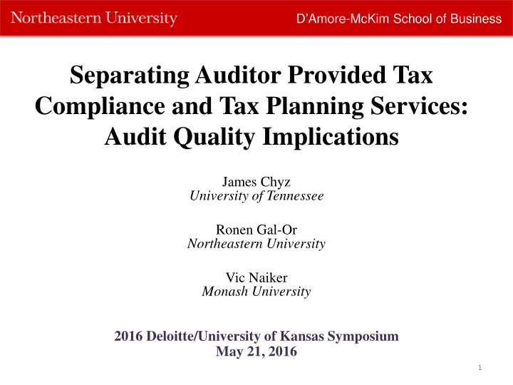 separating auditor provided tax compliance and tax