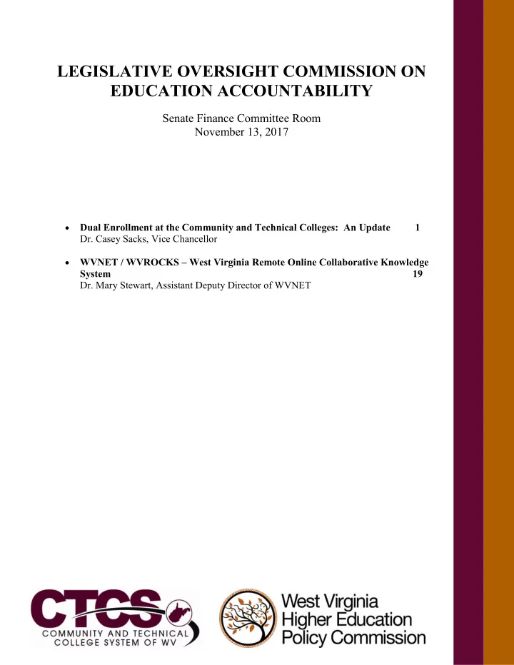 legislative oversight commission on education