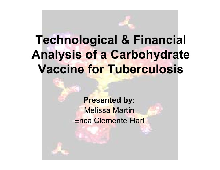 technological amp financial analysis of a carbohydrate