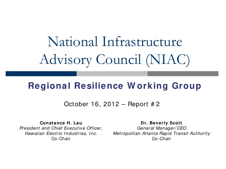 national infrastructure