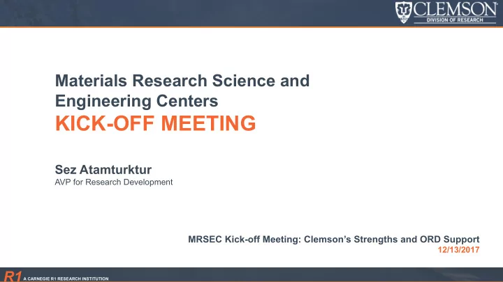 kick off meeting