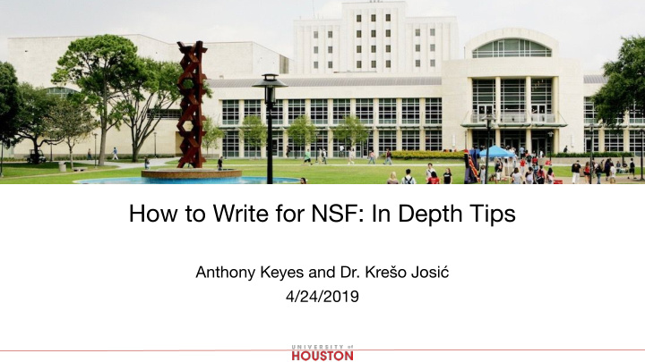 how to write for nsf in depth tips