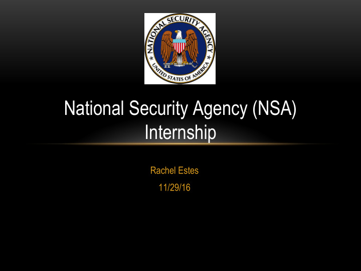 national security agency nsa internship