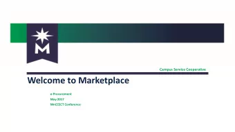 Welcome to Marketplace  e-Procurement  May 2017  MnCCECT Conference  Introductions  Steve