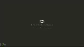 h2n  [IoT Ecosystem for your business]  (Use arrow keys to navigate)  We connect your Product to