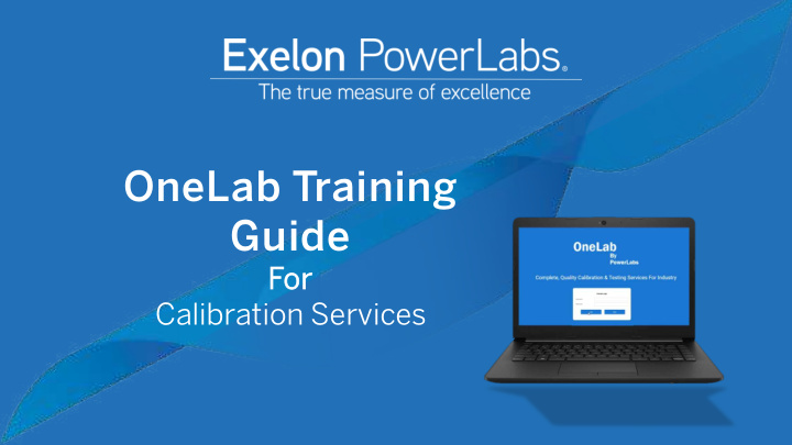 onelab training guide