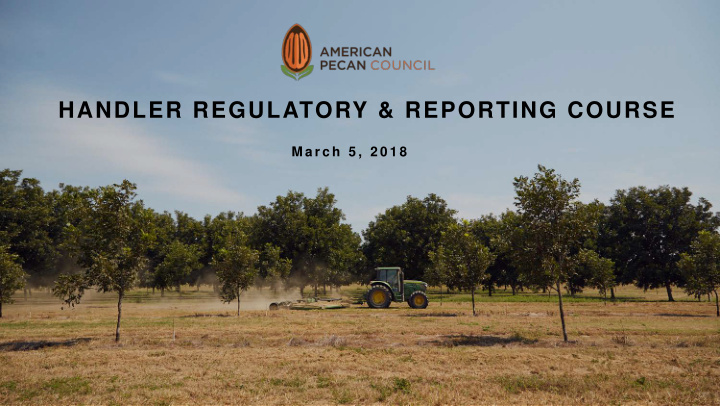 handler regulatory reporting course