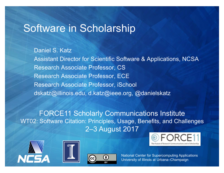software in scholarship