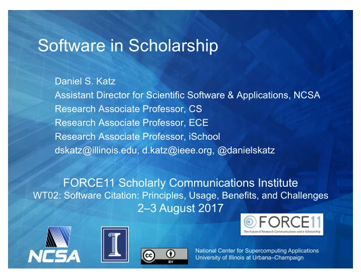software in scholarship