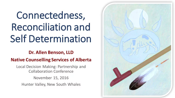 reconc nciliation and d self f det eter ermination