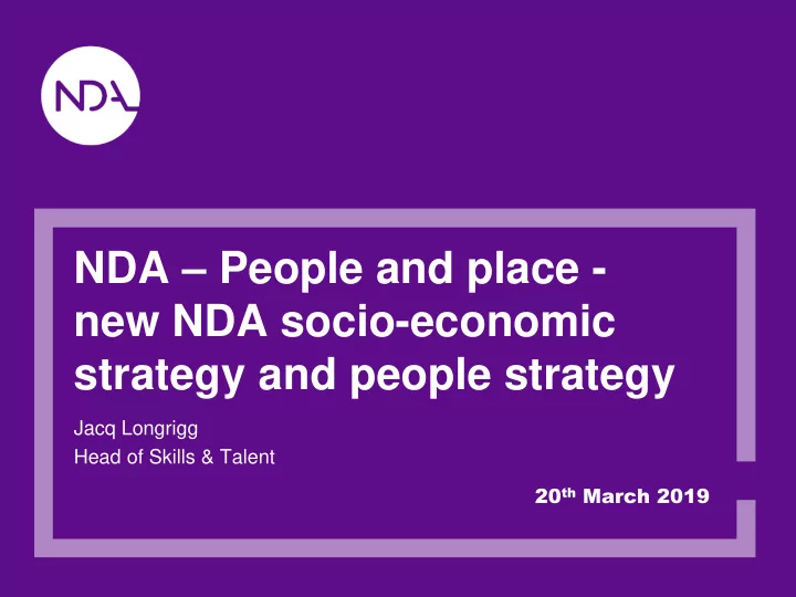new nda socio economic
