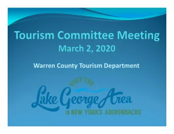 Warren County Tourism Department  Smith Trend Hotel Demand  All The Rooms Short-Term Rental