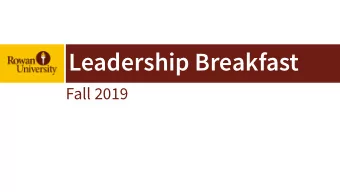 Leadership Breakfast  Fall 2019  Leapfrog  Staying relevant  Strategies to remain relevant amid