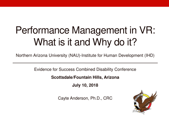 performance management in vr what is it and why do it