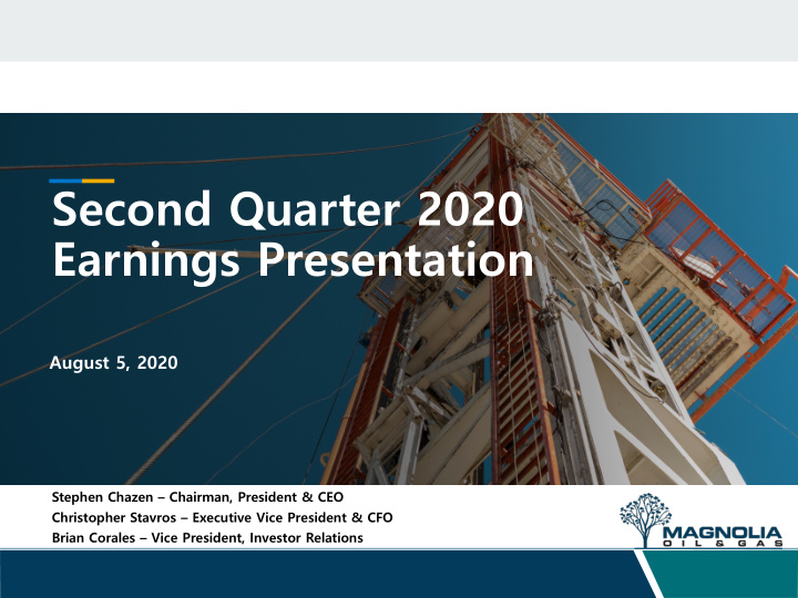 second quarter 2020 earnings presentation