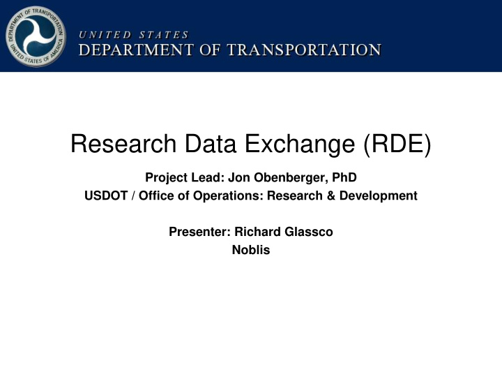 research data exchange rde