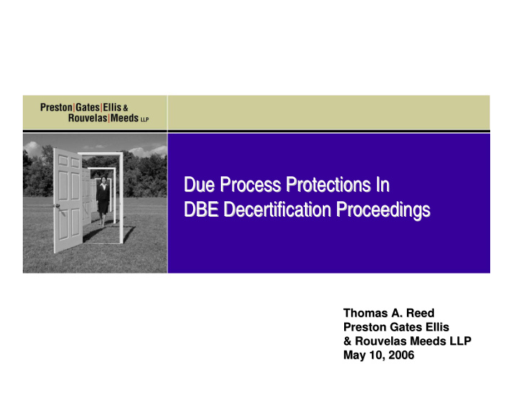 due process protections in due process protections in dbe