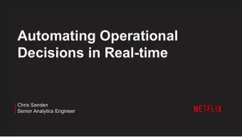Automating Operational  Decisions in Real-time  Chris Sanden  Senior Analytics Engineer  About Me.