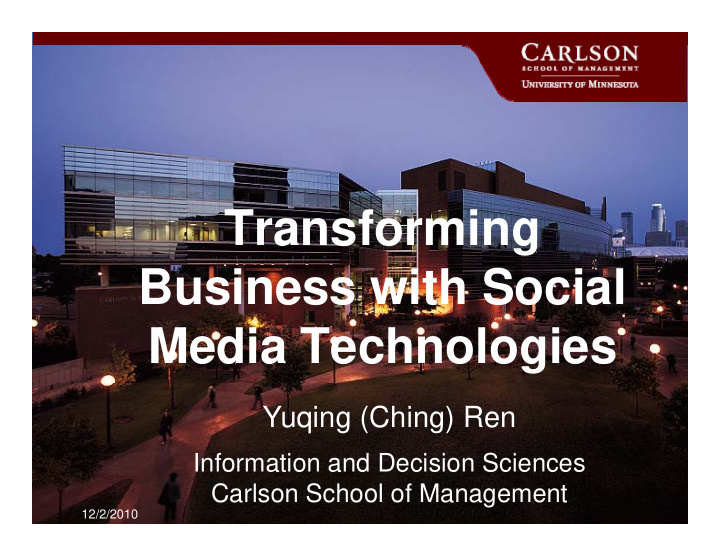 transforming transforming business with social media