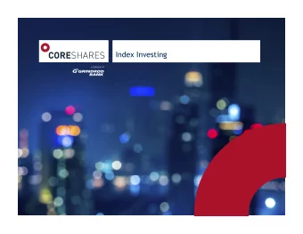 Index Investing  Core and Satellite Approach to Portfolio  Construction  Active approach