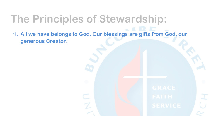 the principles of stewardship