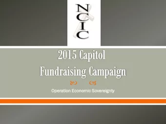 Opera  rati  tion  on Economic  omic Sovere  ereign  gnty  ty  This  s campaign  aign has