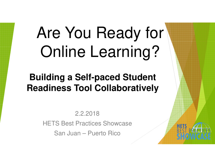 are you ready for online learning