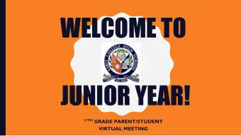 WELCOME TO  JUNIOR YEAR!  WELCOME!  MS. BLACK  RCCC INFO DR. BROWN  College labs- synchronous and