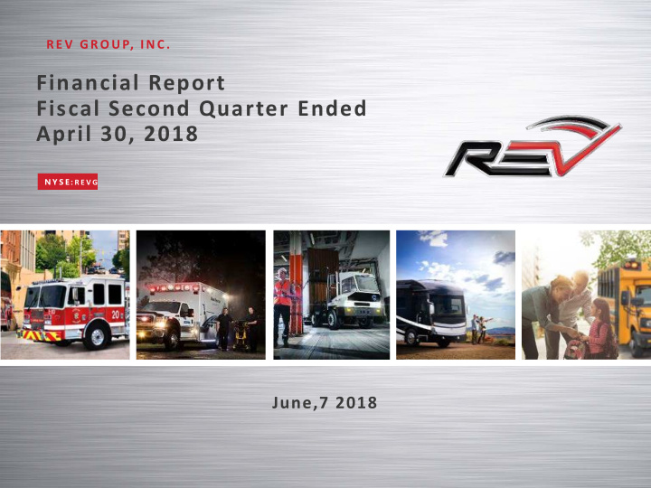 financial report fiscal second quarter ended april 30 2018
