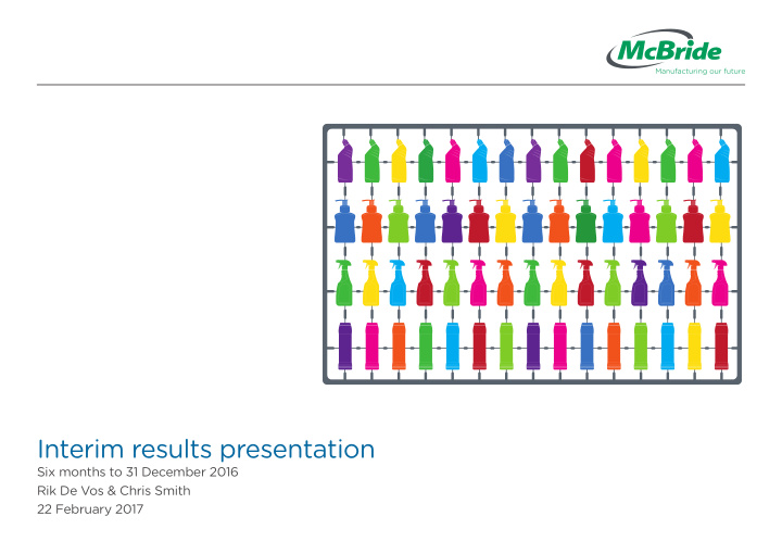 interim results presentation