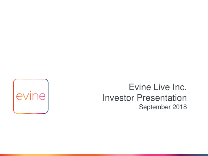 investor presentation