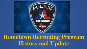 Hometown Recruiting Program  History and Update  AISD Police Academy AISD Police Academy : A
