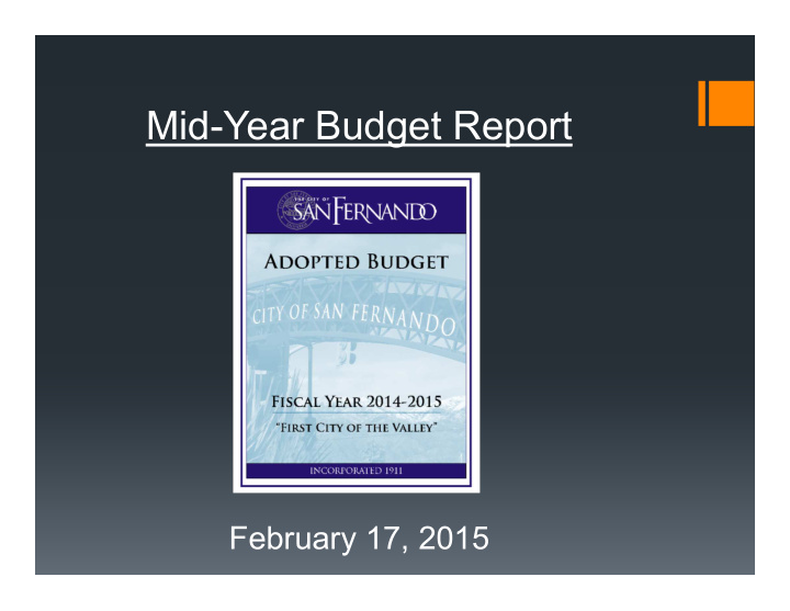 mid year budget report