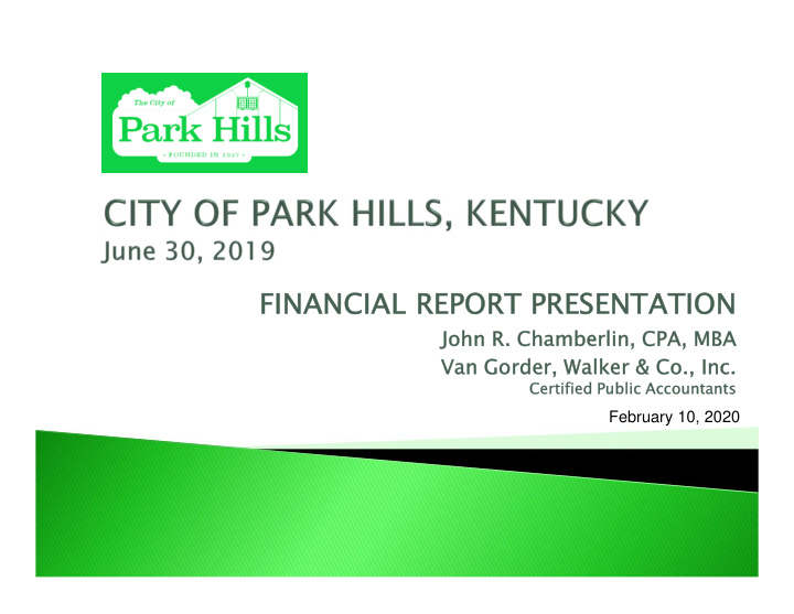 financial report presentation