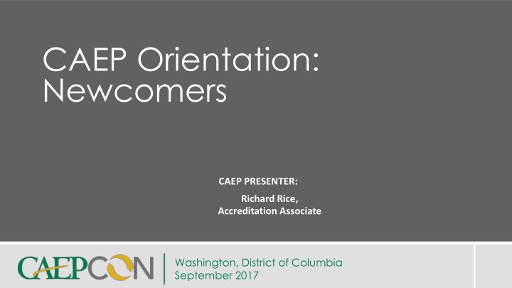 caep orientation