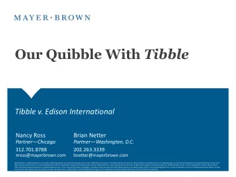 Our Quibble With Tibble  Tibble v. Edison International  Nancy Ross  Brian Netter