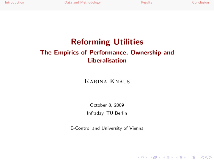 reforming utilities